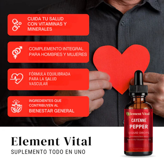 Cayenne Pepper Drops – Energía, rendimiento y confianza en cada gota.