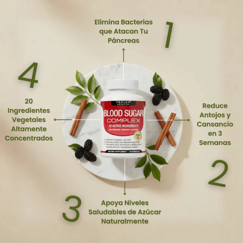 Blood Sugar Complex: Elimina las bacterias malas de tu pancreas