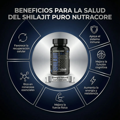 Cápsulas de Shilajit 100% Puro del Himalaya 92 Minerales