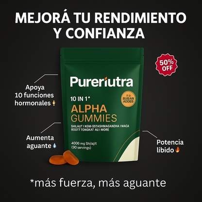 Gomitas ALPHA | Potencia Masculina y Energía Extrema