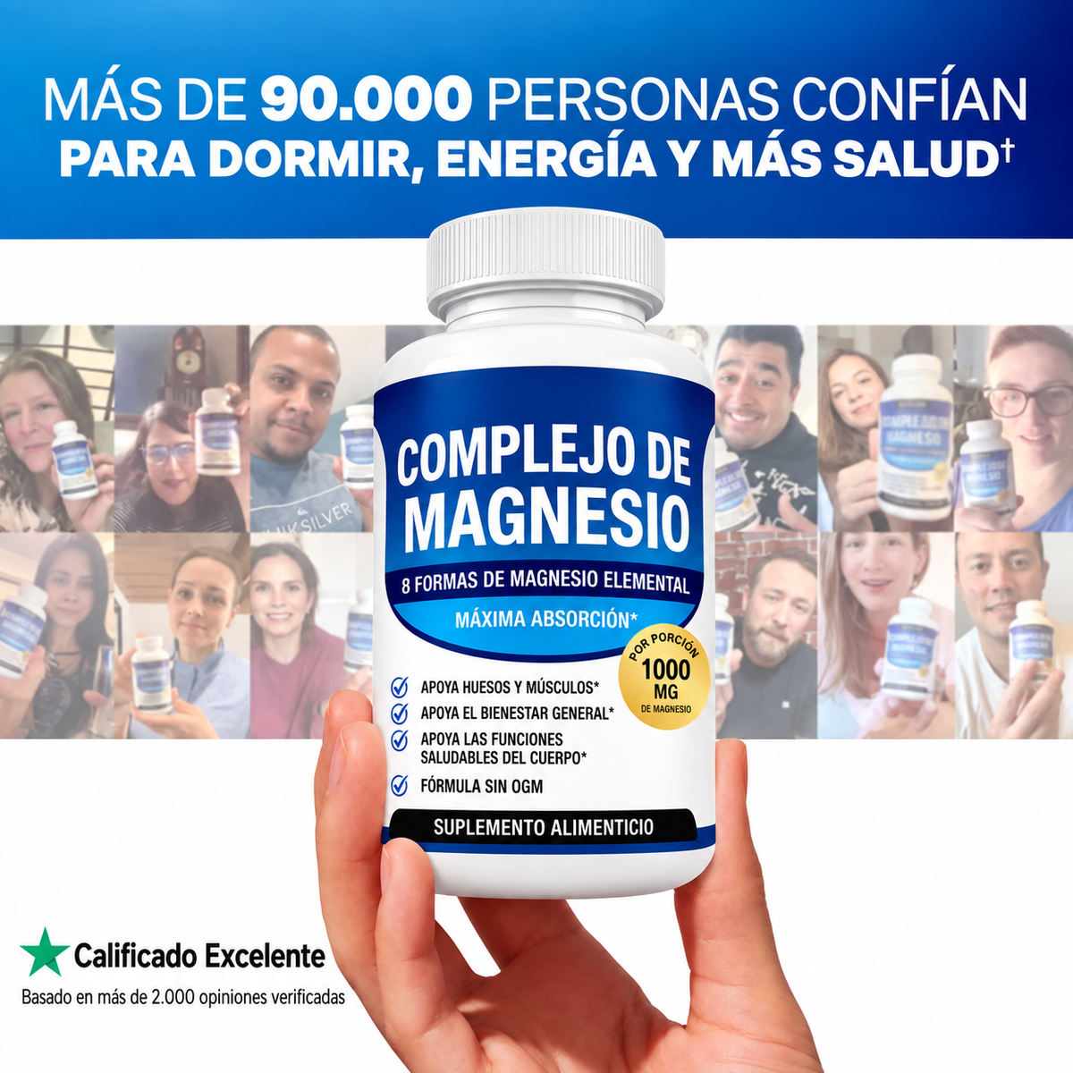 Complejo Magnesio Fórmula 8 en 1